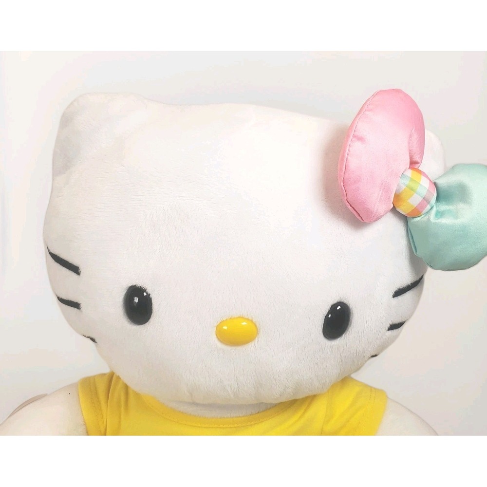 Hello Kitty 18" Build a Bear Sanrio Spring Gingham Plush with Top "Meows" - Picture 2 of 9
